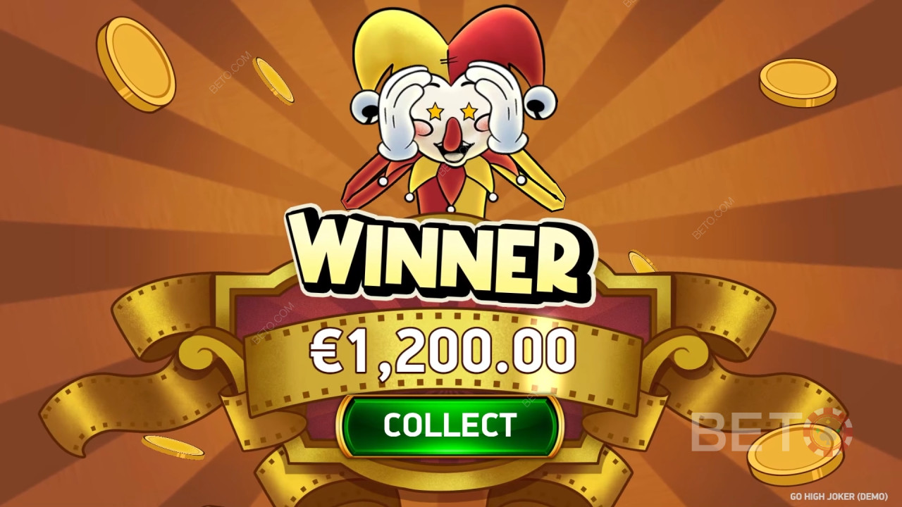 Win 2,100x Your Bet in the Go High Joker Video Pokie!