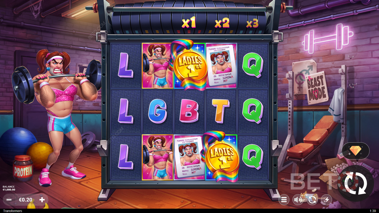 Theme & Design: Cartoonish Gym Theme