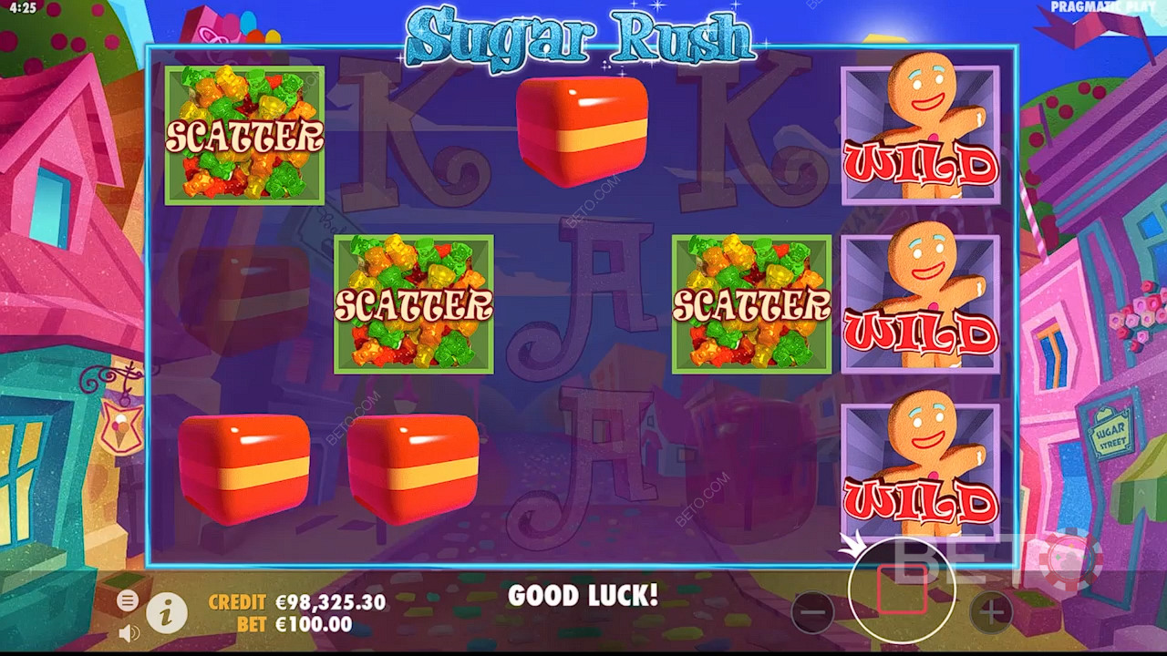 Score Free Spins with 3+ Scatters in Sugar Rush pokie game