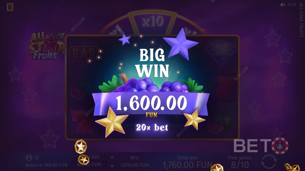 Win 1,500x Your bet in the All-Star Fruits Pokie!