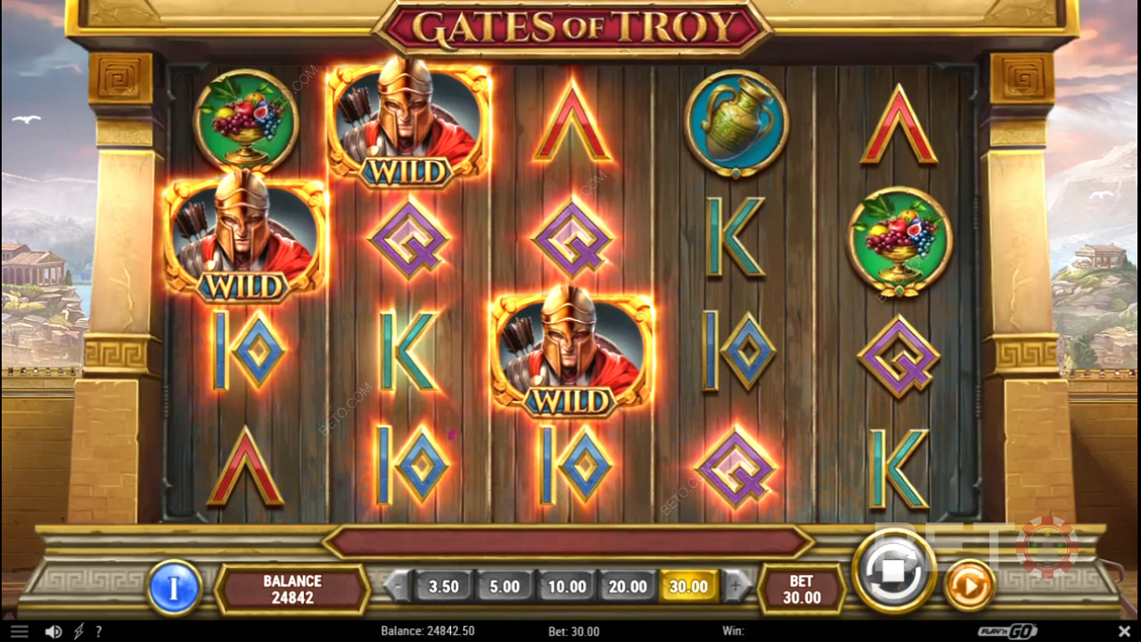Ripper wild symbols pay big in Gates of Troy pokies game