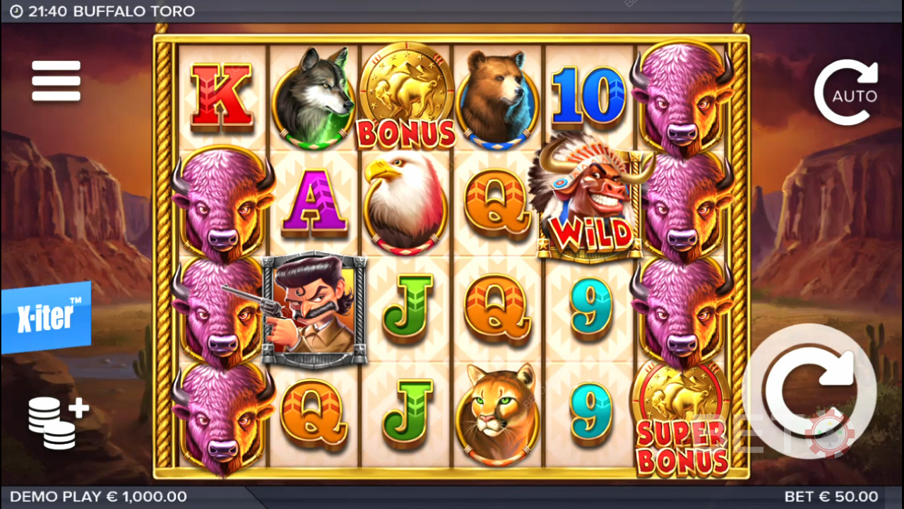 Experience the top-notch blend of features in Buffalo Toro pokie