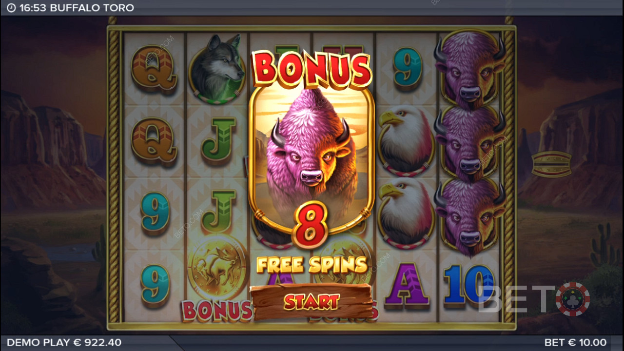 Score 8 to 20 Free Spins with a chance to retrigger more