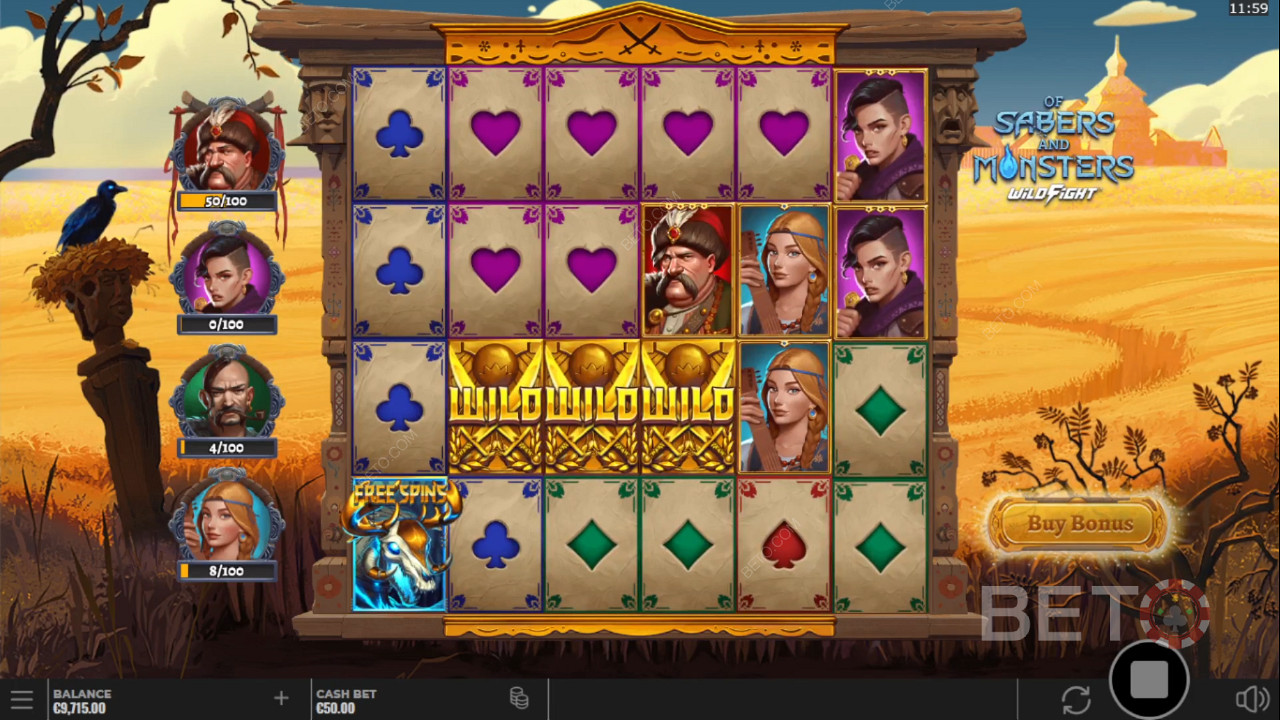 Sticky Wild Symbols stay put, giving you more chances to win big