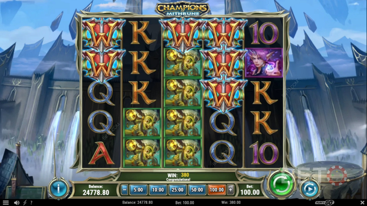4 to 7 Wilds can pop up on the reels at random