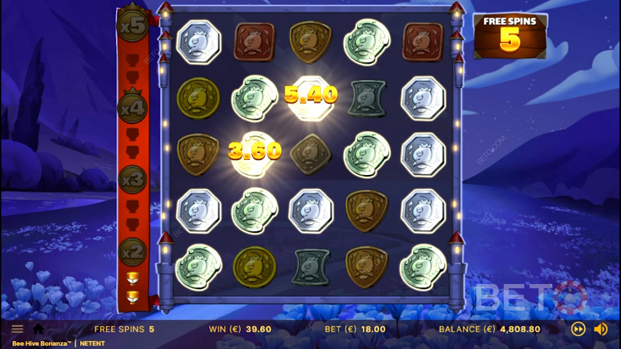 Score 10 to 20 Free Spins when you activate this ripper feature