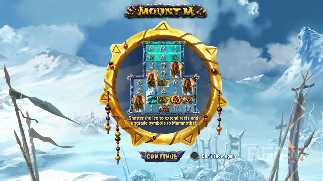 Stretch those reels and score big on the Mount M pokie