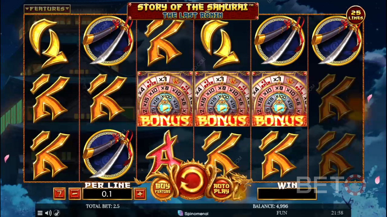 3 Scatter symbols kick off the Bonus Round