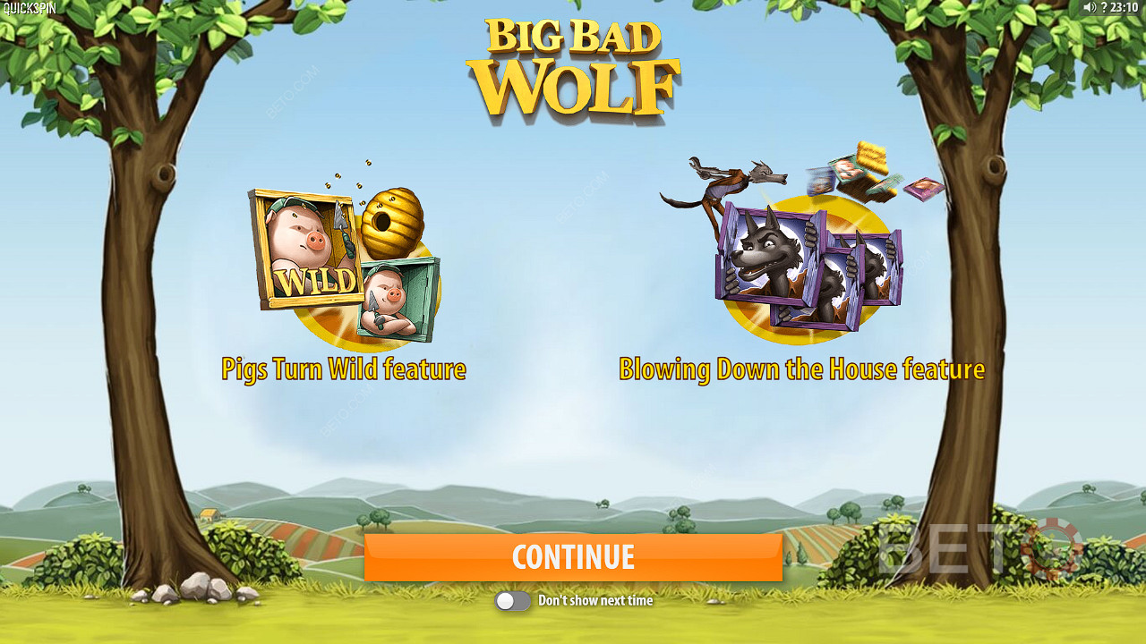 Discover ripper features in the Big Bad Wolf pokie
