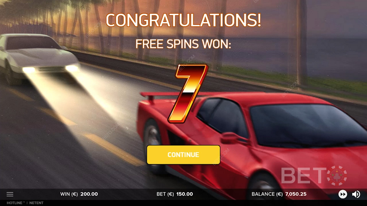 Score 7 Free Spins when 3 Scatters land on the pokies