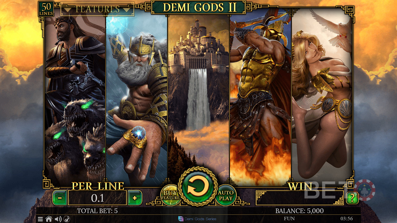 Dive into the mythical realm of Demi Gods II pokie
