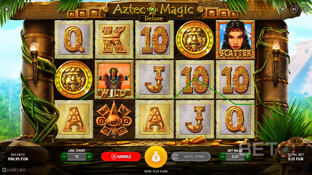 Indulge in classic pokies action with simple features