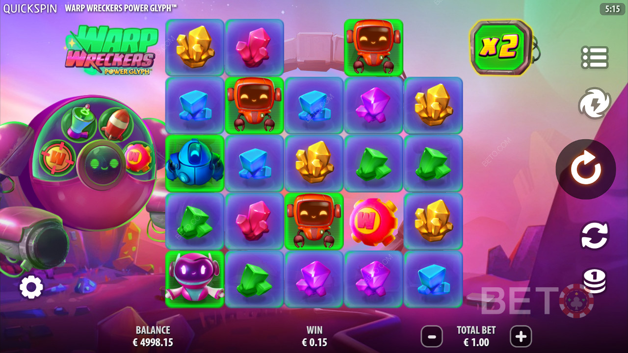 Warp Wreckers Power Glyph Review by BETO Pokies