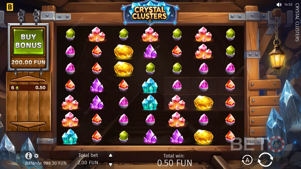 Bonus Features Explained in Crystal Clusters by BGaming