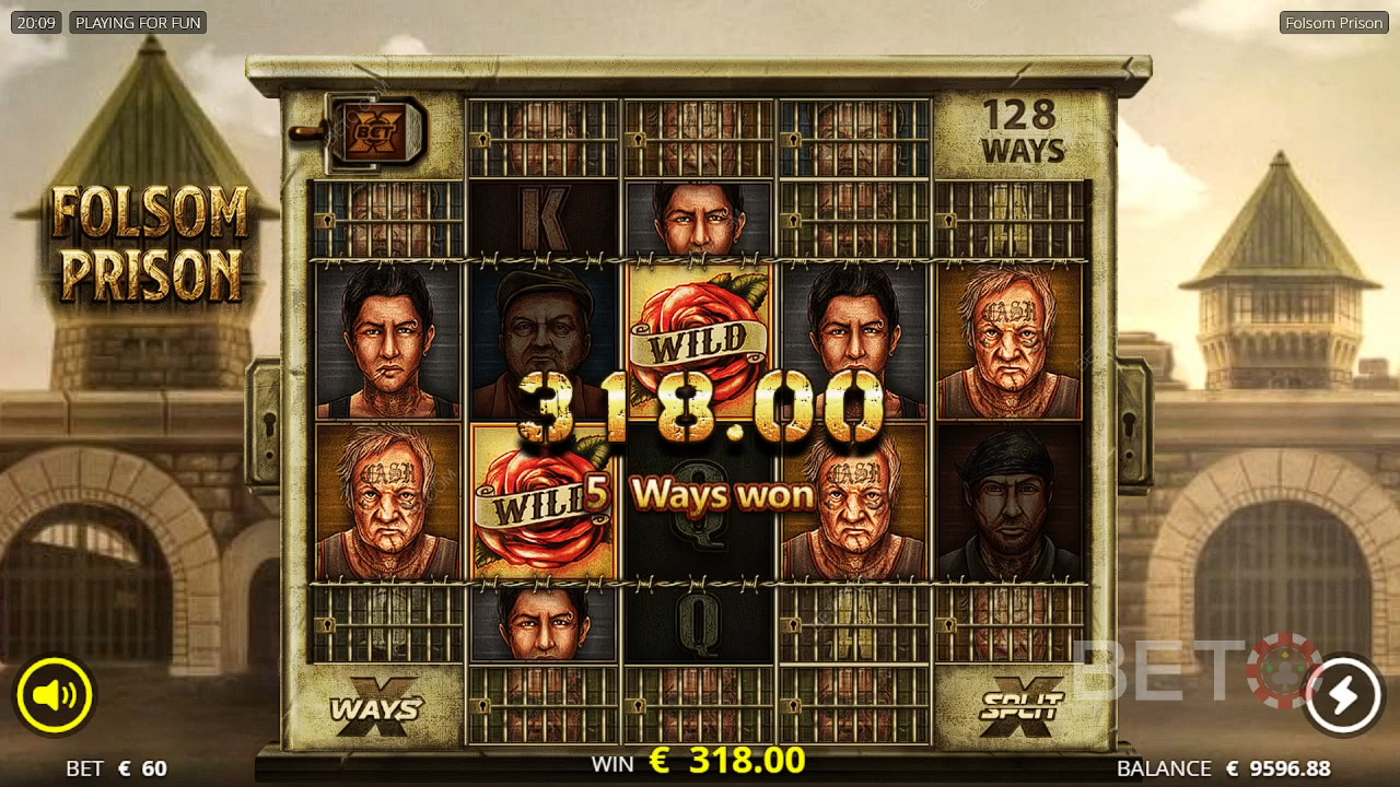 Crack open every cell to boost your odds of a big win in the Folsom Prison pokie