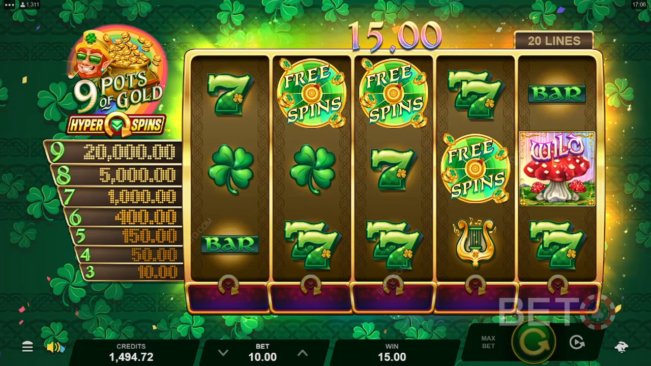 9 Pots of Gold HyperSpins Review by BETO Pokies