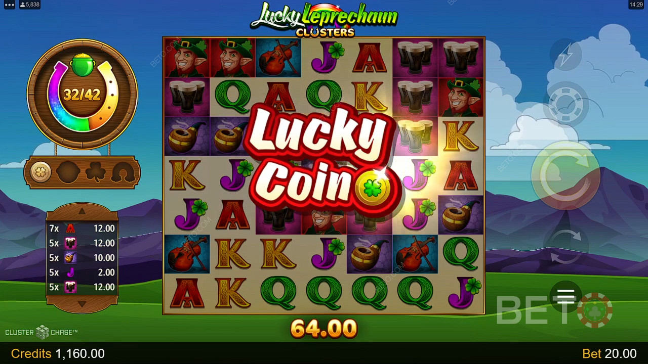 Bag 4,600x Your Wager in Lucky Leprechaun Clusters Video Pokie!
