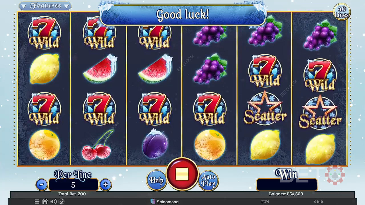 Frosty Fruit Fiesta: 40 Lines Review by BETO Pokies