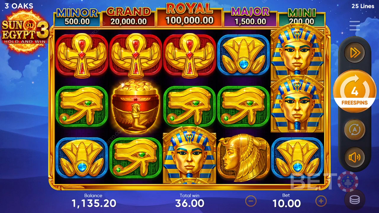 Spin the Reels of Sun of Egypt 3 by Booongo