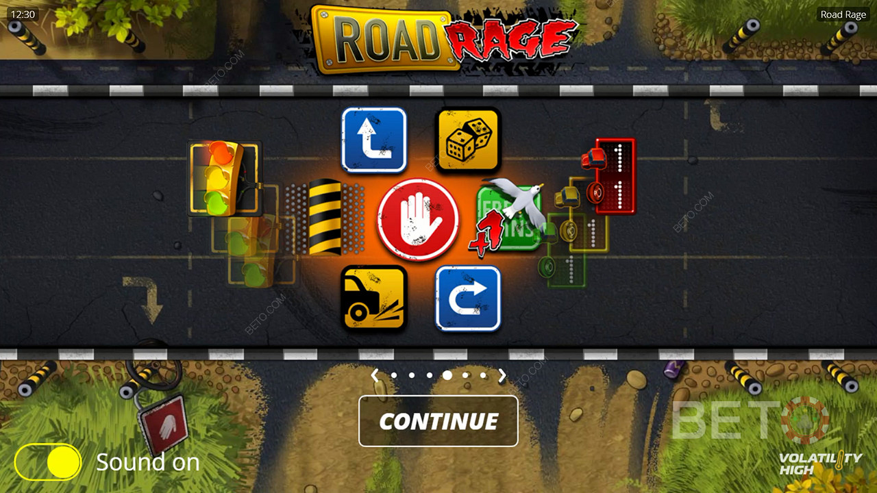The Respin feature revs up your Free Spins in the Road Rage pokie