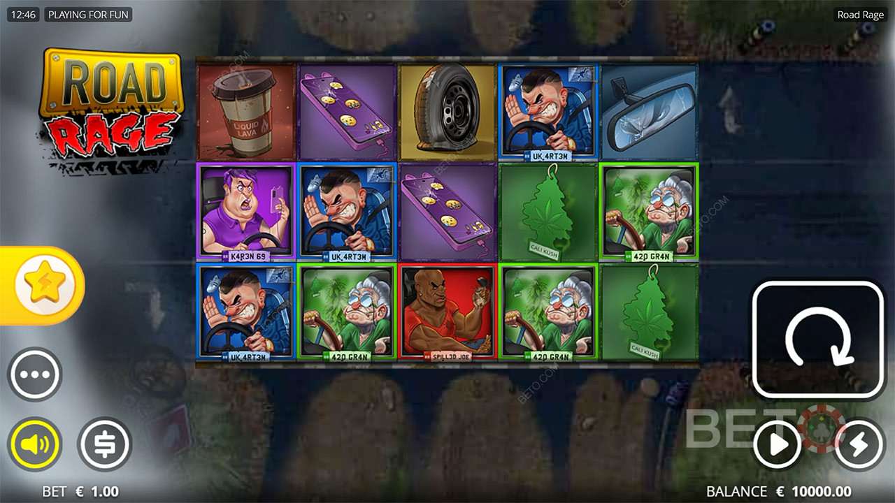Tackle cranky motorists in the Road Rage online pokie