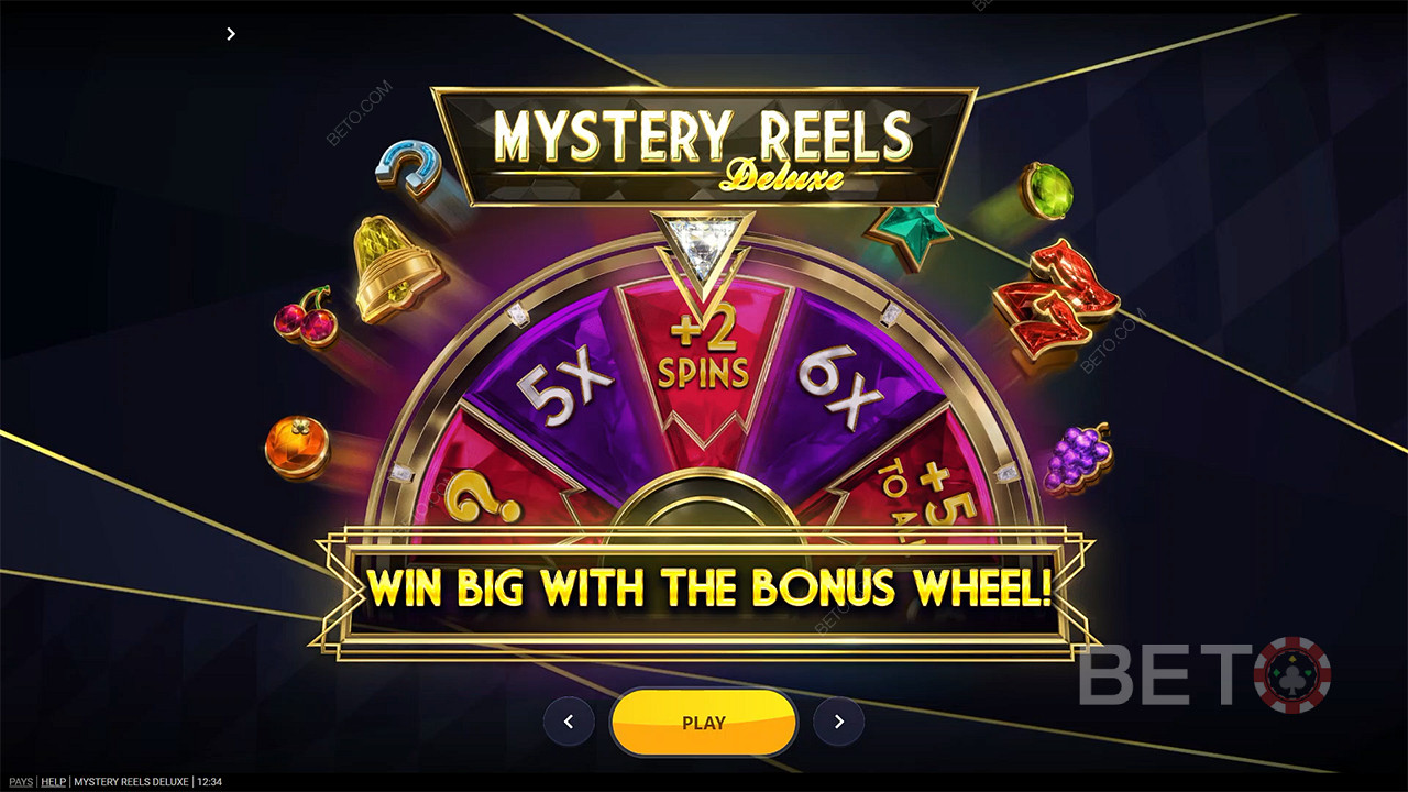 Spin the Bonus Reel and score big in the Mystery Reels Deluxe pokie