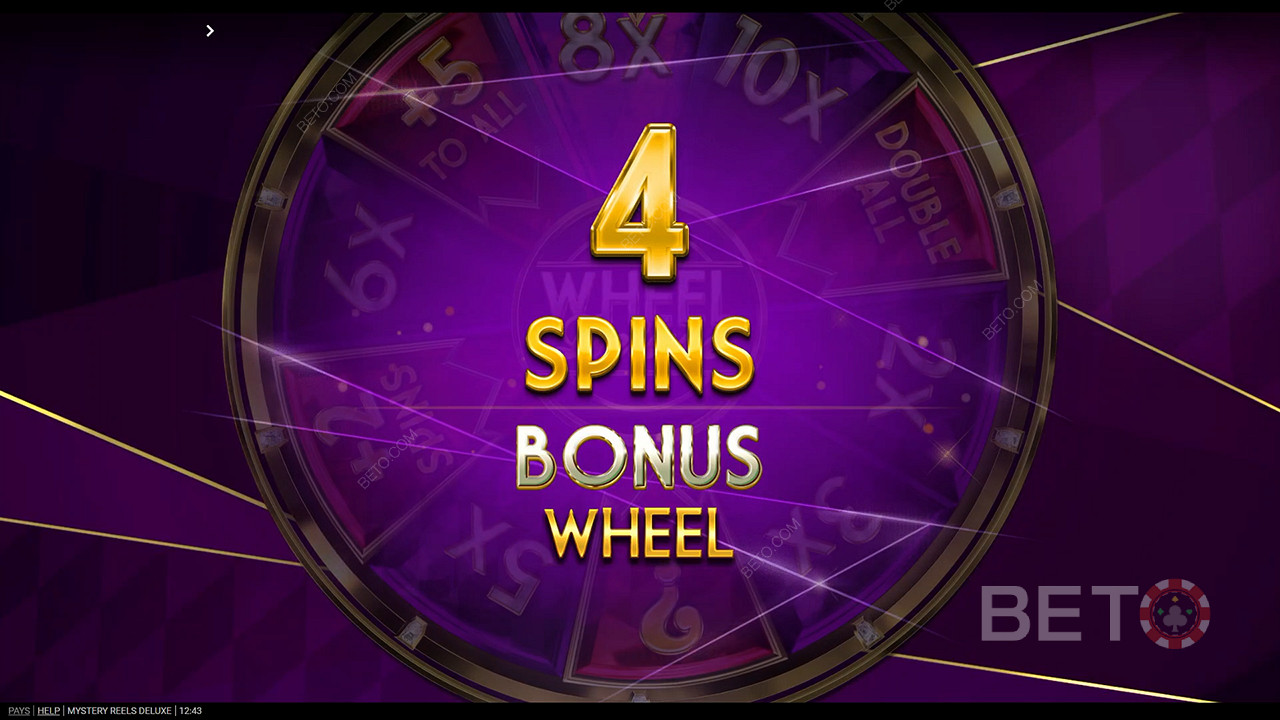 Snag up to 15 spins on the Bonus Wheel with Wheel Deluxe symbols