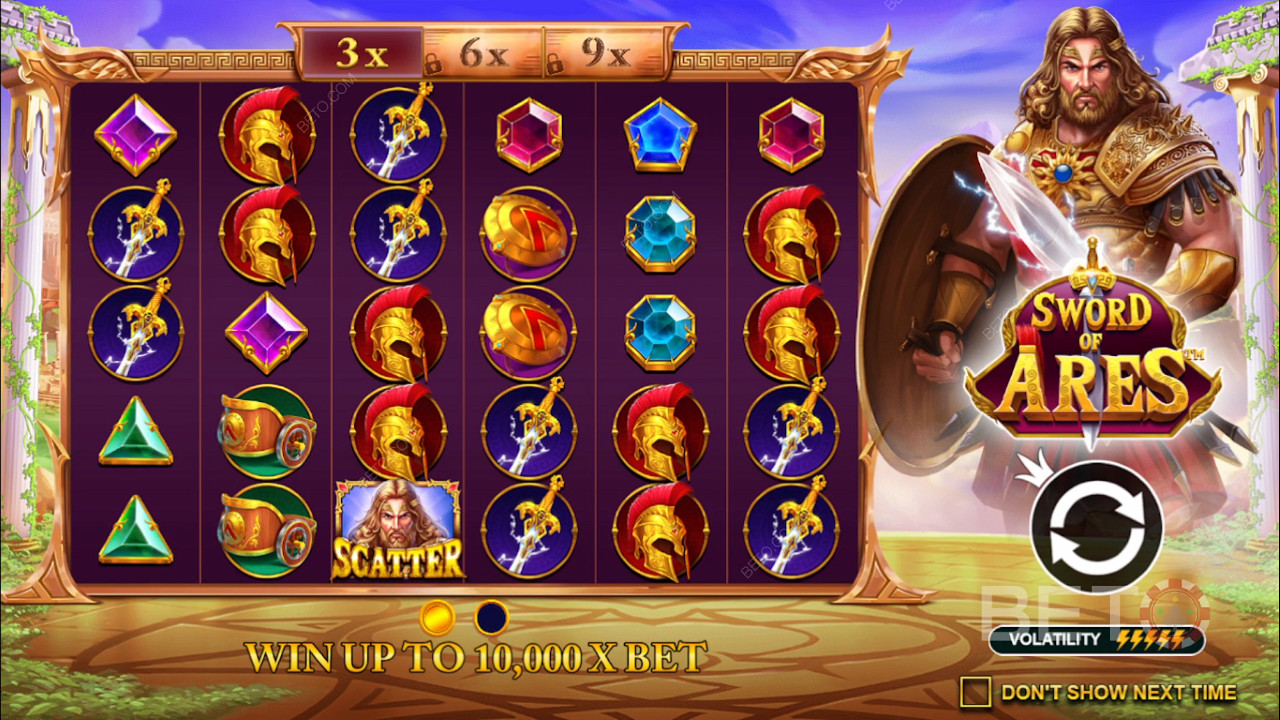 Crack a 10,000x Max Win in the Sword of Ares online pokie