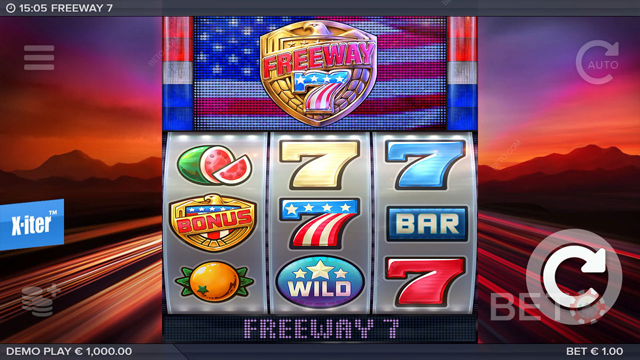 Stacked Wild symbols rev up wins on this compact pokie