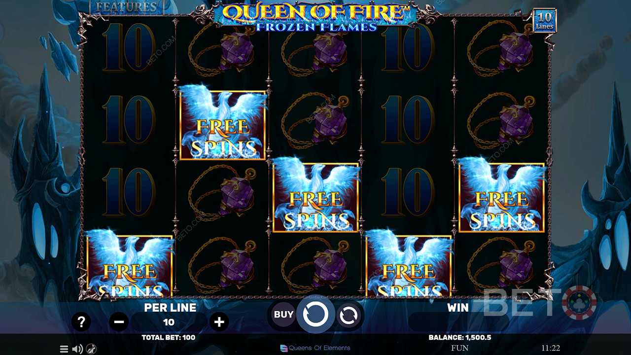 3+ Free Spins icons kick off bonus rounds