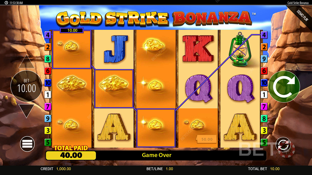 Strike Gold with 2,500x Wins in Gold Strike Bonanza Fortune Play!